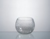 crackle glass candle bowl