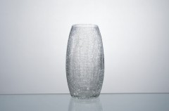 crackle glass candle holder