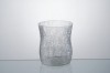 little crackle glass candle holder