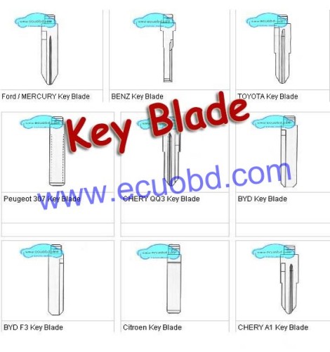 Free Shipping Benz Ford Peugeot307 Byd F3 Citroen Toyota Chery Key Blade