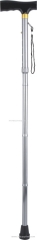 aluminum adjustable folding and floral walking stick with wooden handle