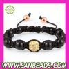 DIY Jewelry Shamballa Macrame Black Bracelet