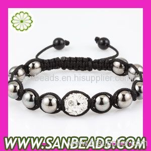 Shiny Shamballa Inspired Beads Bracelet