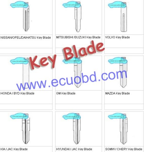 Free Shipping Nissan Volvo Honda Gm Hyundai Key Blade