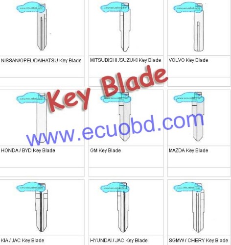 Free Shipping Nissan Volvo Honda Gm Hyundai Key Blade