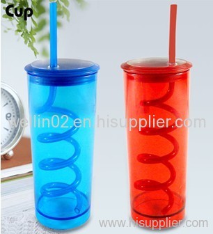 water bottle with straw