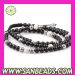 Mystic Faceted Black Beads Shamballa Necklace