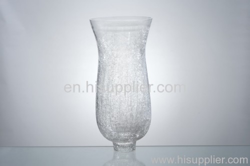 crackle glass hurricane candle holder