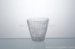 tapered glass candle holder