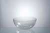 oblate glass candle bowl