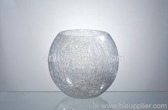 household crackle glass candle holder