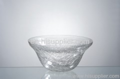 glass crackle candle holder