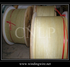 Glass fiber covered wire