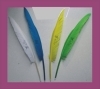 Promotion feather pen in different color and logo imprint