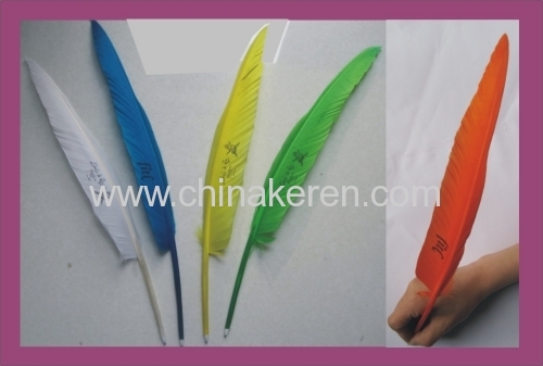 fashion feather logo print pens