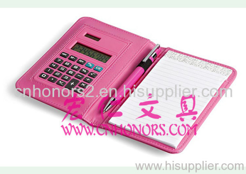 notebook with calculator