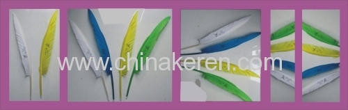 Colorful Imprint Goose Feather Promotional Pen For Gift