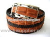 leather belt crocodile belt