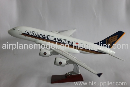 resin plane model Airbus380 Singapore 45CM