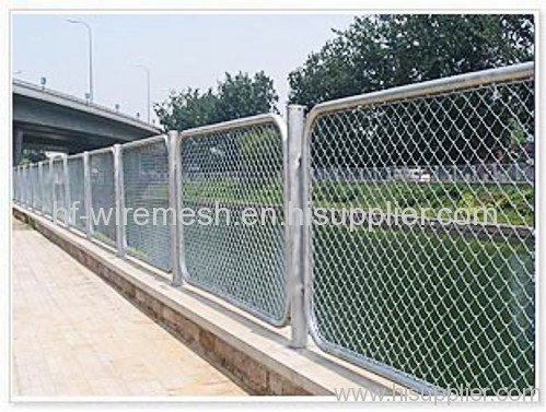 Galvanized chain link fence