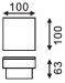 100x100mm led inground light