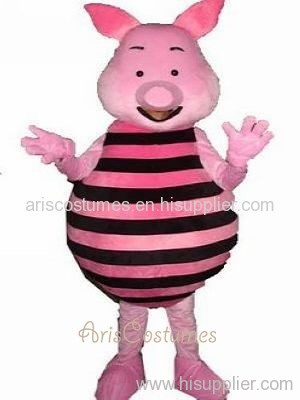 piglet mascot,cartoon character costume