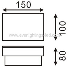 150x100mm LED underground light