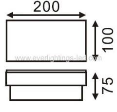 200x100mm plastic Led underground light