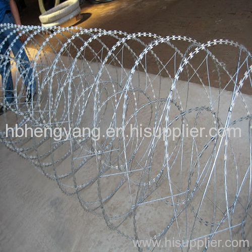 galvanized razor barbed wire