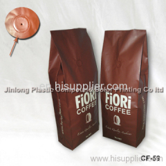 side gusset coffee bag with valve