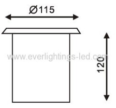 Dia.115mm 7x1W Led underground lights