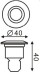 Dia.40mm 1x1W Led underground light