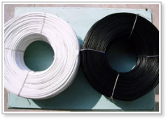 Plastic coated wire coil