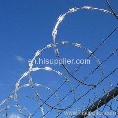 concertina wire fence