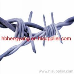 Hot dip galvanized barbed wire fence