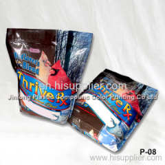 stand up bird food bag with zipper