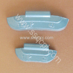 Zinc clip on wheel weight