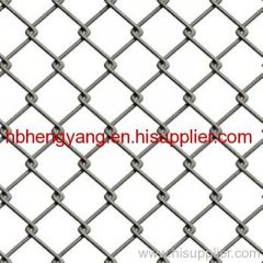 galvanized and green Chain link fence mesh