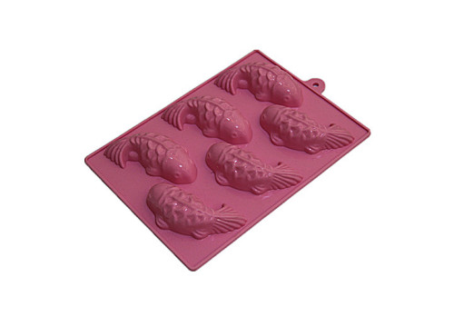 Fish Pattern 6 Cavities Silicone Cake Pan Baking Mold