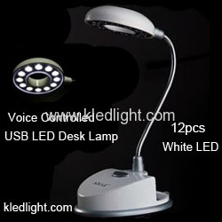 voice controlled USB led desk lamp