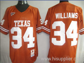 NCAA 34 Williams Orange M&N NFL Jersey