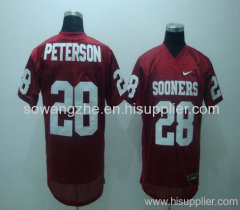 NCAA Oklahoma Sooners 28 PETERSON Red NFL Jerseys