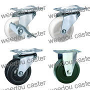 PP hard rubber caster castor light duty