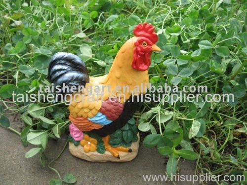 Antiqued Rooster Sculpture