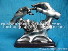 Silver-imitation hands Resin Crafts