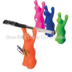 People shape PVC pen holder with magnet