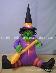 TZINFLATABLE-4Ft inflatable Halloween home deocration witch