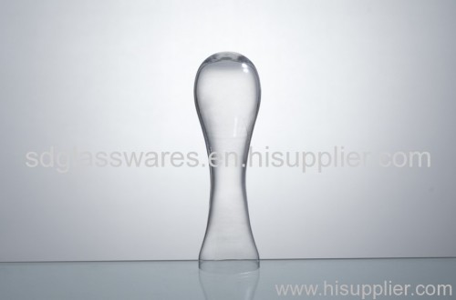 elliptic glass flower vase