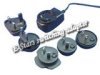 AC plug adapter, switching adapter with interchangeable AC plug EU, AU, UK, USA plug