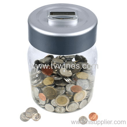 Digital Coin Counting Money Jar